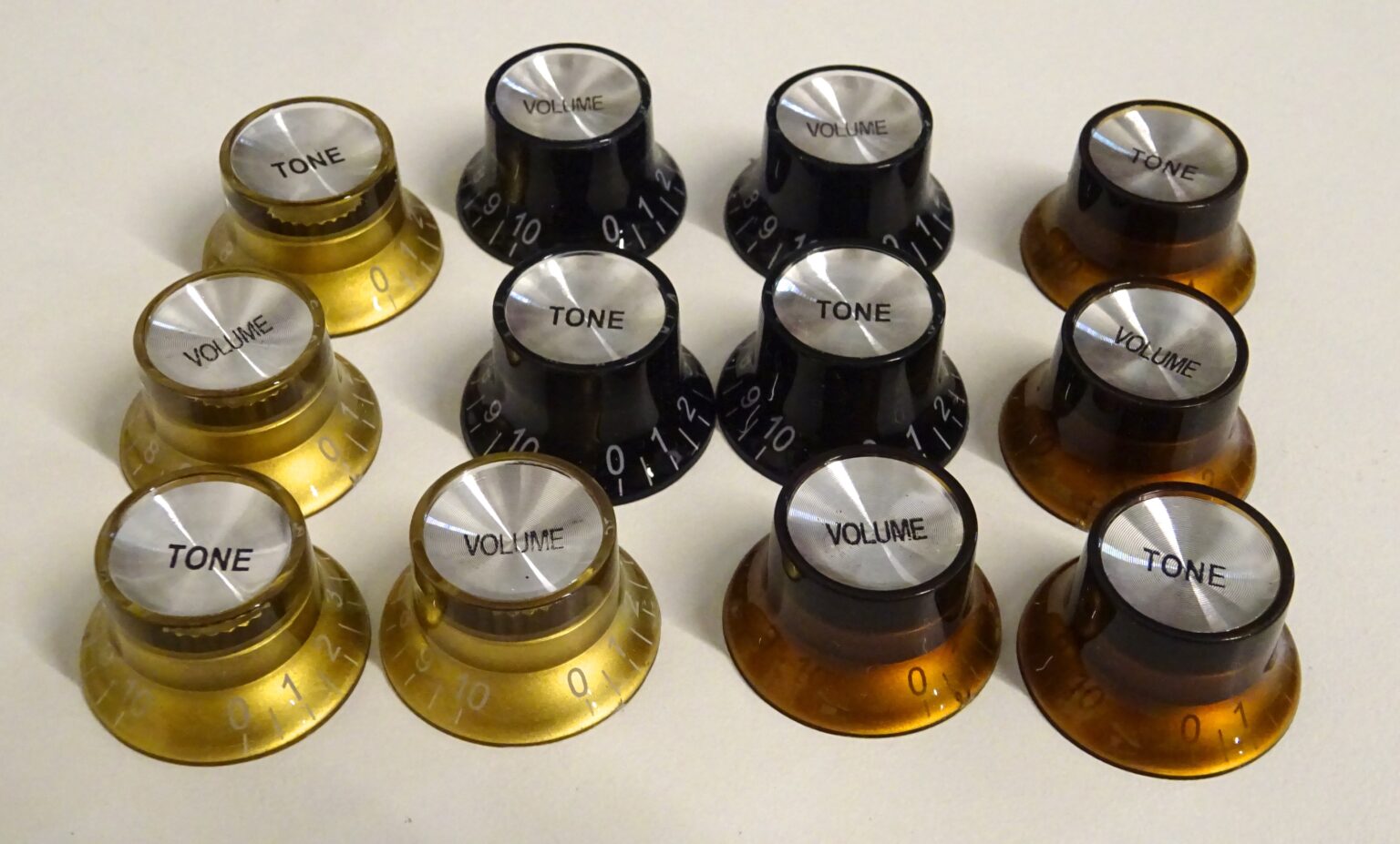 Volume/Tone control Top Hat Shape Knobs with Printed Inserts Les Paul